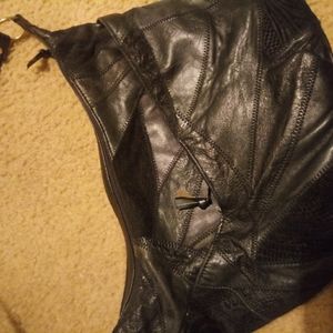 Vintage black patchwork purse